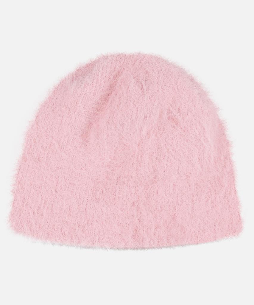 NP STUDIO [Gift Bag] Hairy Fur Knit Beanie Indie Pink