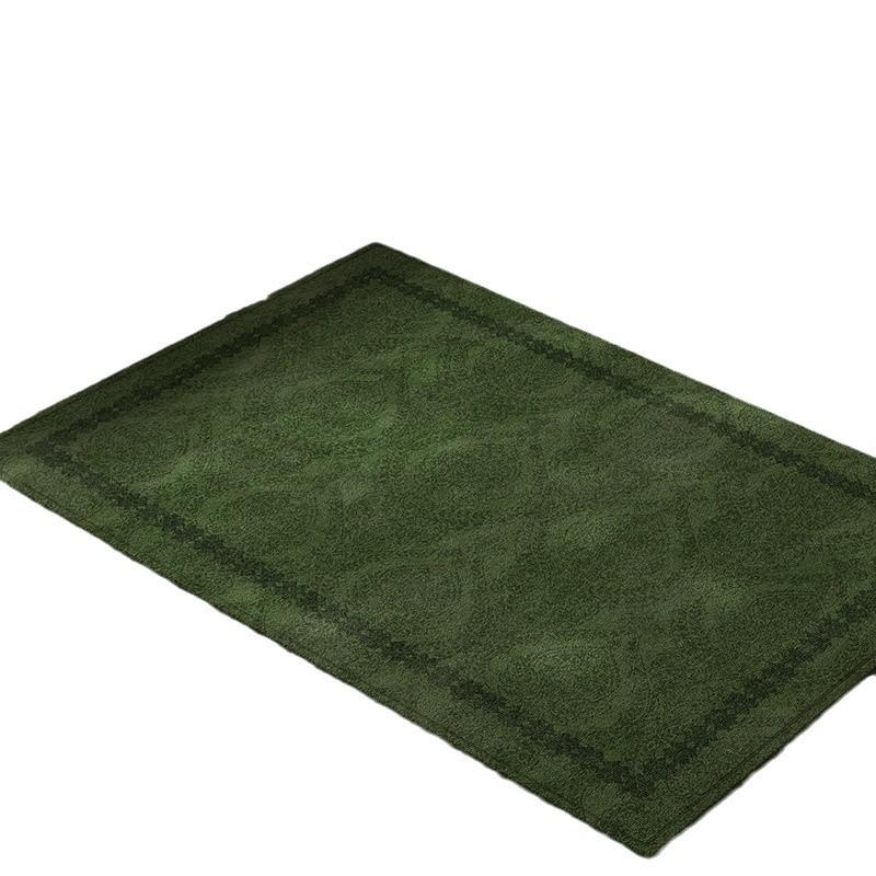 Retro Green Entrance Door Mat Anti Slip Foot Mat for Home Use Living Room Carpet Door Mat