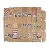 24 Pcs DIY Kraft Paper Christmas Advent Calendar Boxes Christmas Cardboard Number Boxes for Kids Adults School Office Xmas Holiday
