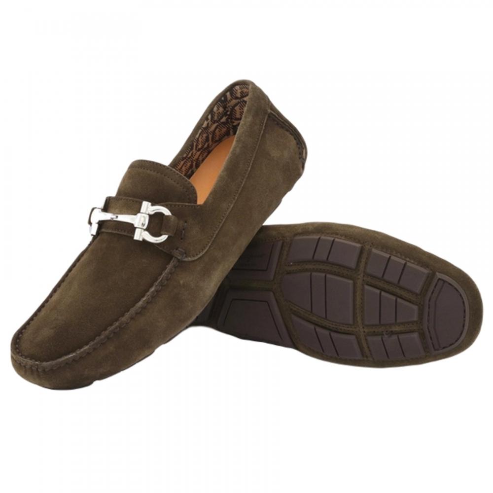 Salvatore Ferragamo Ferragamo Parigi Eco Men S Driving loaferS Green Green