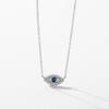 MODIAN 925 Sterling Silver Mysterious Blue Eyes Pendant Necklace Clavicle Chain Link For Women Party Fine Jewelry Birthday Gift