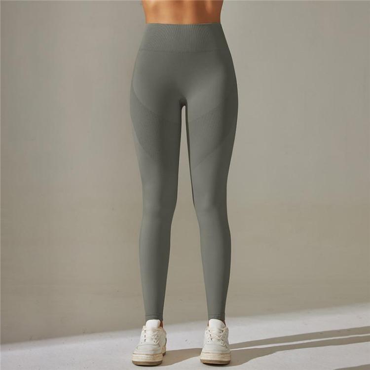Women's Leggings - High Waist Push Up Seamless Yoga Leggings Women Solid Color Quick Dry Sport Fitness Pants