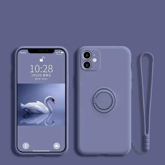 

Для Samsung S24 Ultra Liquid силиконовое кольцо-подставка-держатель чехол для телефона Galaxy S23 Plus S22 S21 FE защитный чехол для объектива камеры ремешок For Samsung S24 серый