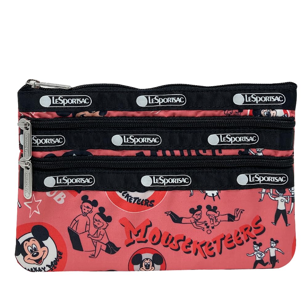 

Косметичка LeSportsac Pouch 3ZIP 7158 MICKEY (ЛеСпортсак) Женский (МЫШЬ DISNEY100) [Элемент]