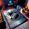 Tappeto Area Rug con Emblema Lega Hockey NHL Adatto per Interni ed Esterni, Tappeti per Cucine, Case, Uffici, Soggiorni, Arredamento Casa, Regalo di Natale