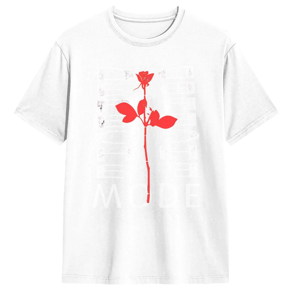 Unisexs Depeche Mode Band T Shirts Pure Cotton Clothing Vintage Short Sleeve Crew Neck Tees Big Size TShirt