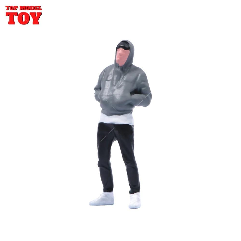 Painted Miniatures 1/64 Scale Beauty Handsome Boy Policeman Girls Male Female Scene Figure Model For Car Vehicles Decorate