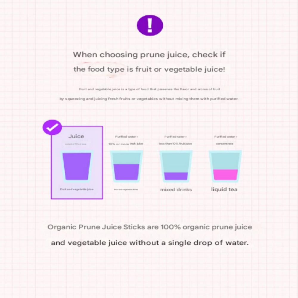 Organic Prune Juice Stick 20g*14 Packs=280g