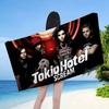 1pc Vintage Rock T-Tokio H-Hotel Microfiber Blanket Quick Drying Beach Towels Oversized Printing Super Absorbent Towel Blanket