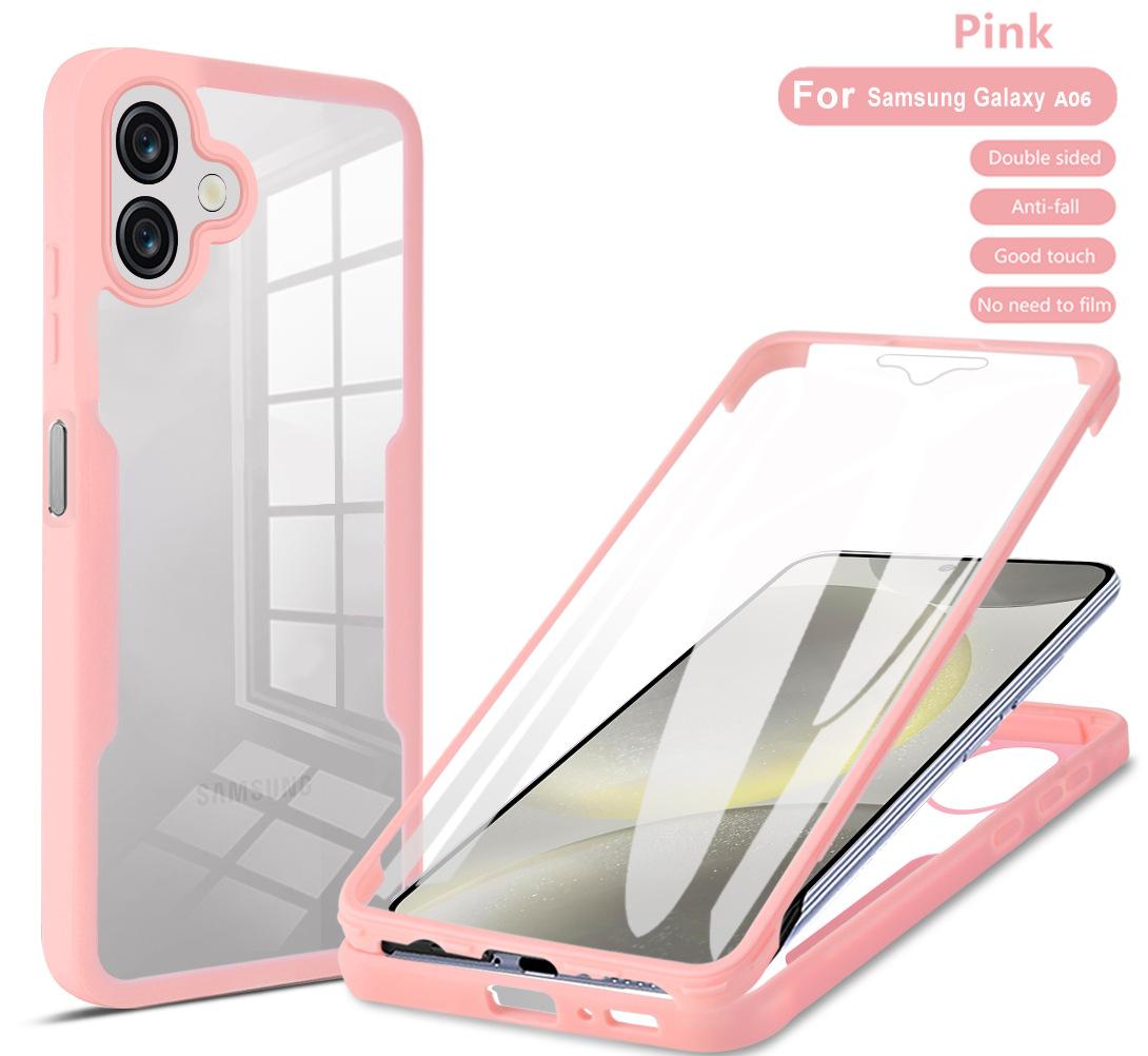 

Чехол для телефона Samsung Galaxy A06 360 Полная защита Встроенная защита экрана for Samsung Galaxy A06 розовый