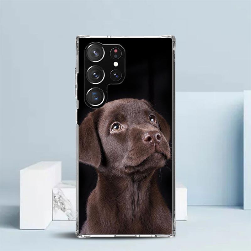 Labrador Retriever Dog Phone Case For Samsung Galaxy S24 S25 Edge S26 Ultra S22 S23 Plus S21 + S20 FE Soft TPU Back Cover Galaxy