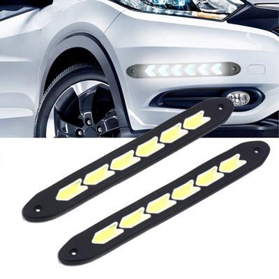 2Pcs Daytime Running Light Flexible COB Silicone 12V LED DRL Fog Driving Dome Interior Lamp for Car