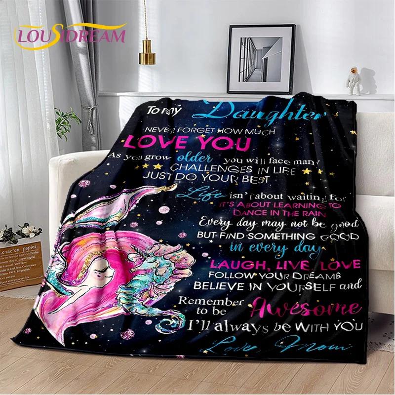 29 Style New Gift To My Son Daughter Grandedaughter Letter  Blanket,Soft Throw Blanket for Home Bedroom Bed Sofa Picnic Cover
