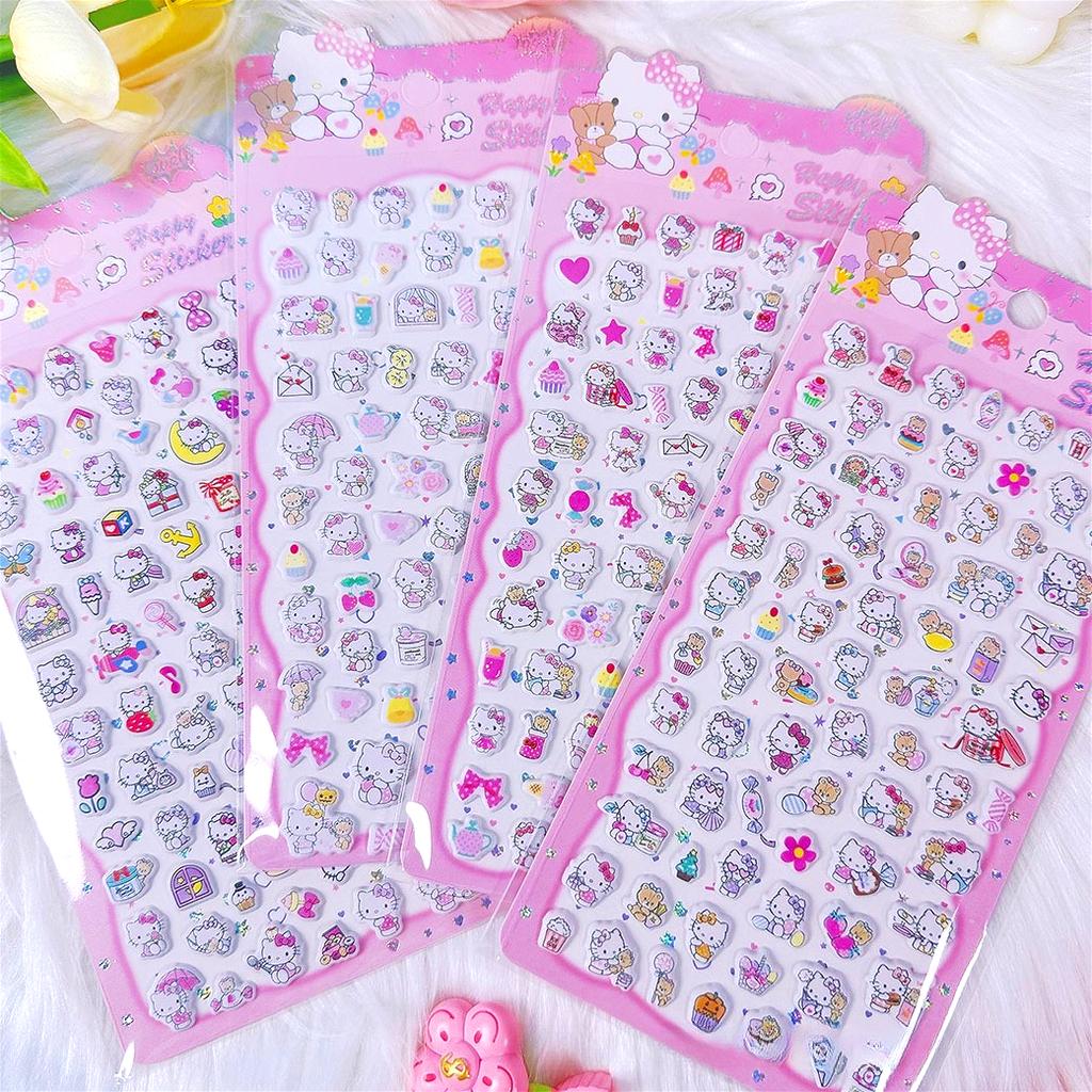 Adorable Hello Kitty Foam Stickers Cartoon DIY Journal and Scrapbook Decorative Stickers Children Stationery Decoration