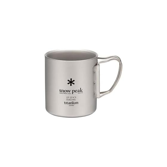 Snow Peak Titanium Double Mug 220 [Capacity 220ml] Folding Handle MG-051FHR