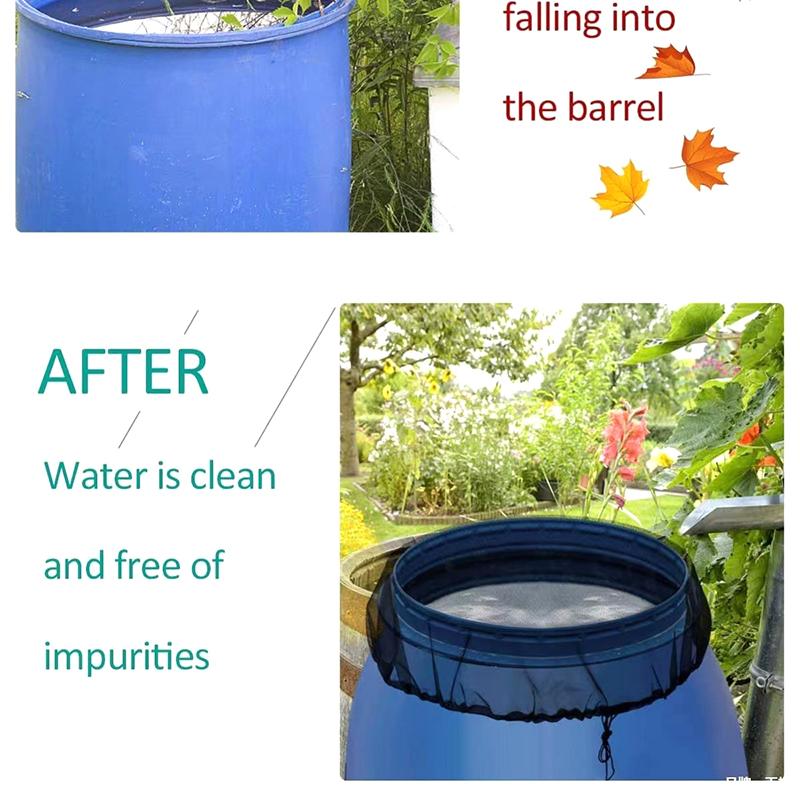 1 ks Síťovaný kryt na dešťové sudy - Síťovina proti komárům pro sběrné nádoby/nádrže na vodu