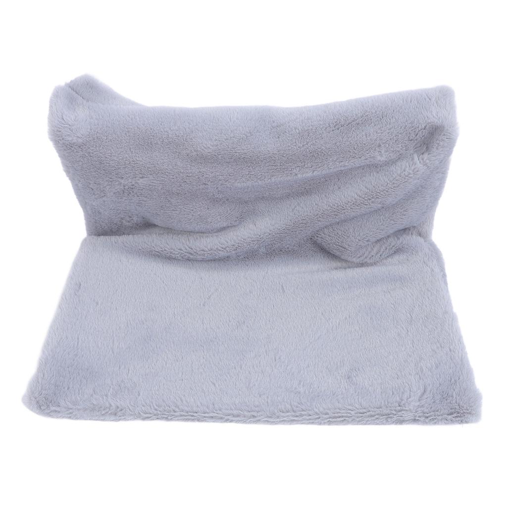 L Shaped Cat Hanging Bed Comfortable Warm Plush Metal Frame Multifunctional Cat Hammock Cushion for Home