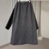 Cross-border European and American women's clothing  fashion temperament round neck long sleeve simple loose knitted sweater straight skirt set