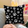 Cute Dog Paw Theme Maple Design Cushion Cover Happy Autumn Harvest decor Holiday Decorati Pillow Cover