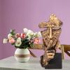 17 X 7.5 X 6cm Silence Is Gold Statue Antique Finish Silence Is Gold Figurine  Home Decor