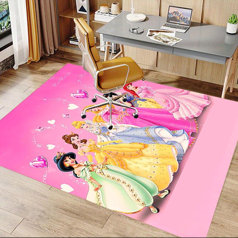 Princesses Colorful Dresses Carpet For Playroom Bedroom Living Room Sofa Home Decorkids Game Area Rug Nonslip Floor Mat
