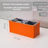 2025 Mini Pencil Holder Shipping Cargo Shape Container Desk Top Pen Holder Storage Box for Office Gifts Custom Folders