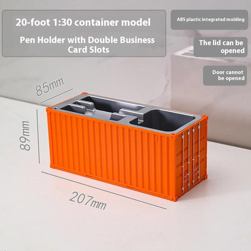 2025 Mini Pencil Holder Shipping Cargo Shape Container Desk Top Pen Holder Storage Box for Office Gifts Custom Folders