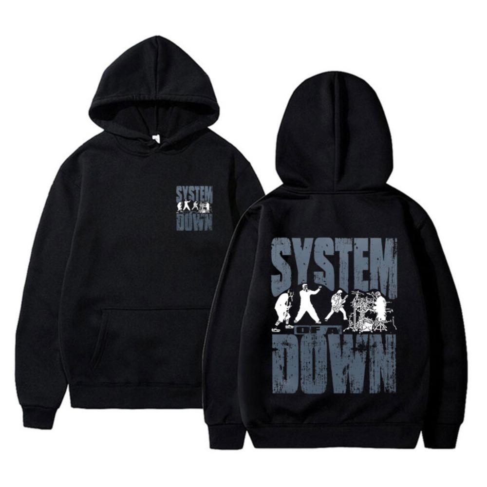 90s Rock Vintage printed hoodie men's Casual Hoodie Alternative Metal music hoodie