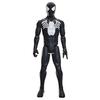 Figurine Spider-Man en costume noir 30 cm deluxe, Titan Series, jouets de super-héros pour enfants, Marvel Spider-Man, des 4 ans