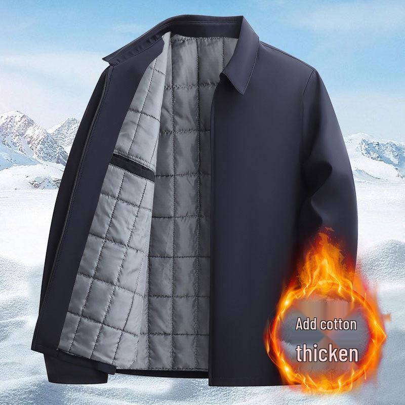 Men's Spring-Autumn Casual Jacket - Mid-aged & Elderly High-end Business Coat