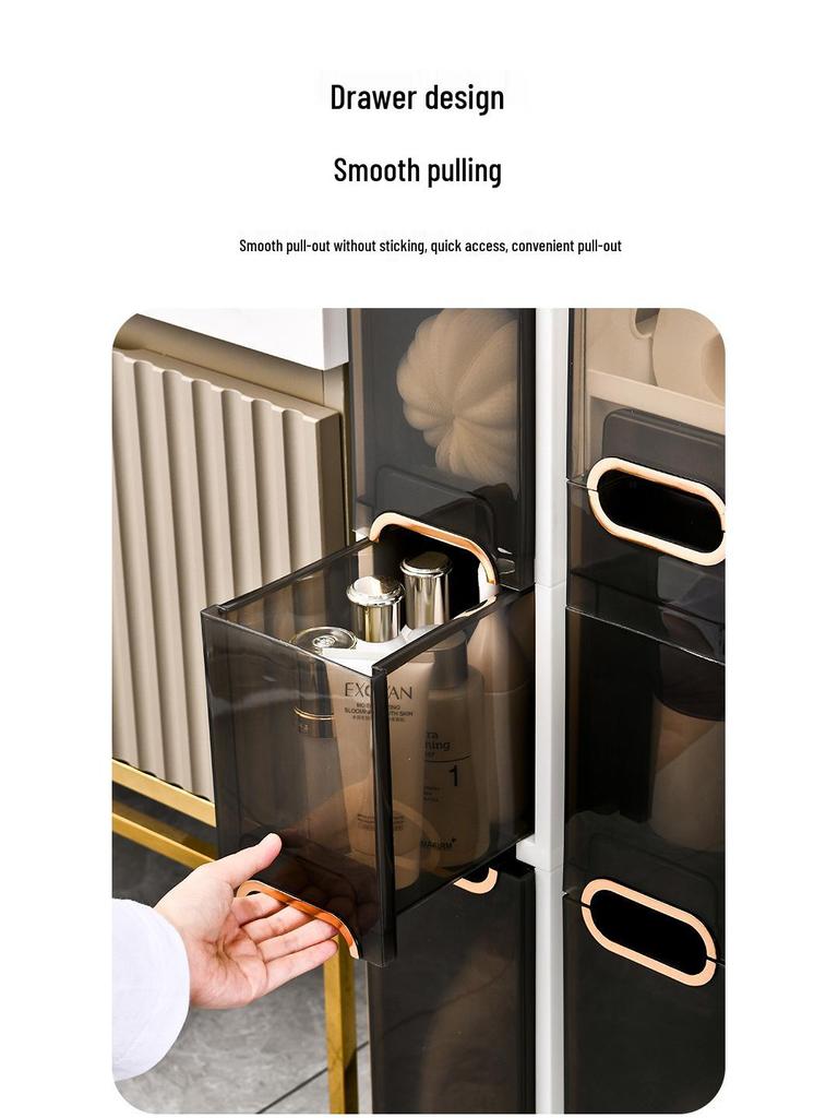 Mehrzweckiger, beweglicher Badezimmer-Lagerregalwagen, keine Installation erforderlich