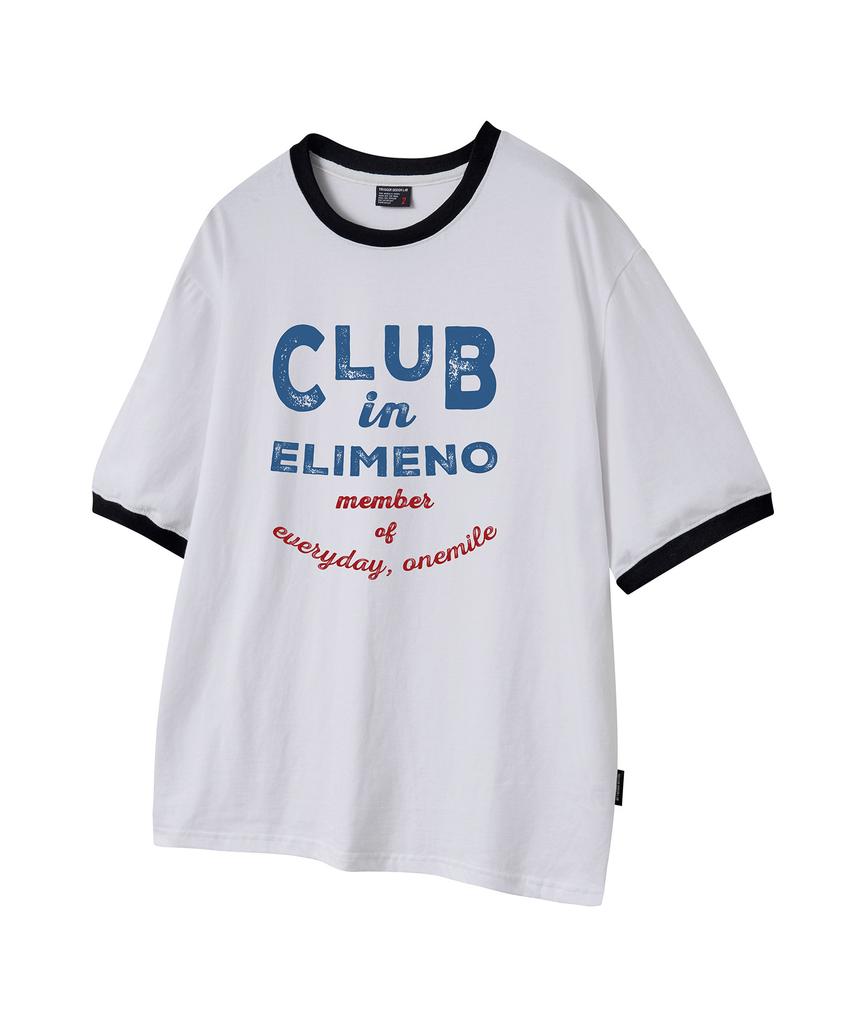 ELIMENO El Club One Mile Ringer Short Sleeve T-Shirt 5 Colors