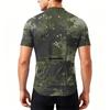 Men's Short Sleeve Cycling Jersey Quick Dry Breathable Fabric Half Zip Neck Lightweight Athletic Top for Outdoor Sports