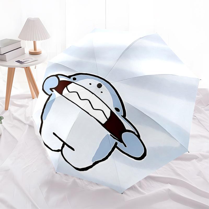 

Shark Head Design Automatic Opening/Closing Umbrella with Foldable Design and 8 Bone Iron Frame Perfect Gift for Fans, Travelers, and Daily