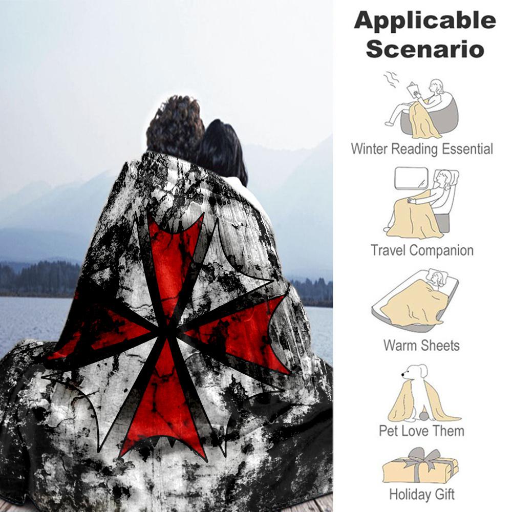 Resident Evil Flannel Blanket, High quality Comfortable for All Seasons, Home Decor, Warmth and Comfort