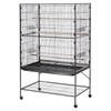 Bird Cage, 930 X 580 X 1510 Mm, Flat Top, Wrought Iron Bird Flight Cage with Perches, Slide-Out Tray and Plastic Feeders, for Blue Tit, Cockatiel,