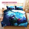 Anime Hatake Kakashi Pattern Bedding Home Decoration Birthday Gift (1 * Duvet Cover + 2 * Pillowcase, Without Core)