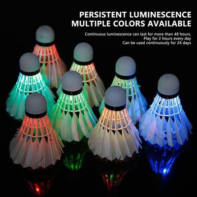 4pcs LED Badminton Shuttlecocks Badminton with Light Suitable for Outdoor and Indoor Sports