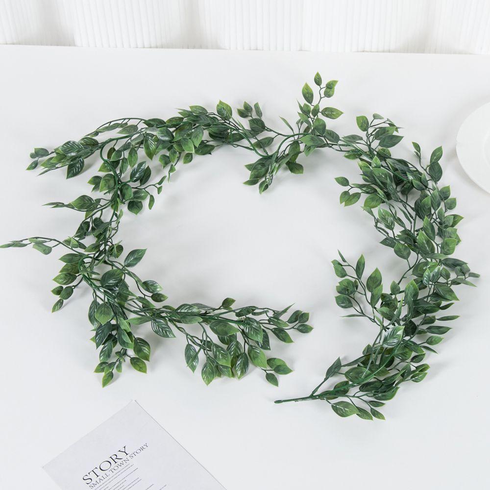 

Зеленая листва Лиана Искусственные растения Центральные элементы для гостиной Свадебная уличная арка Домашние вазы Настенное украшение DIY Коробки 2pcs