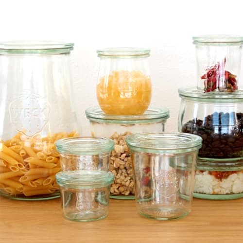 WECK Canister Glass Canister Storage Container WE-743 (Mold Shape 750ml, Set of 6)