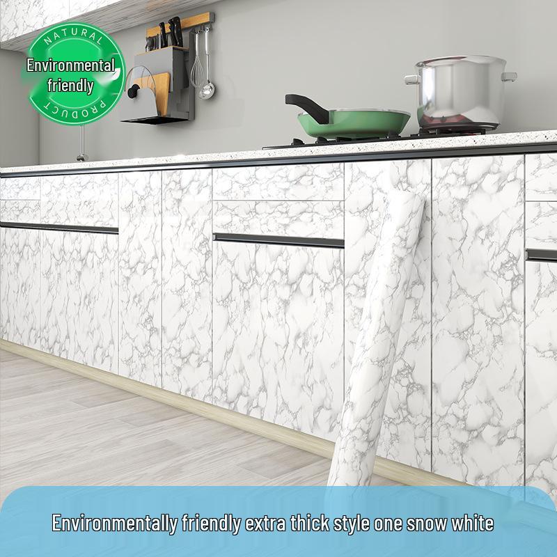 Waterproof Marble-Style Self-Adhesive Kitchen Sticker for Cabinets and Furniture