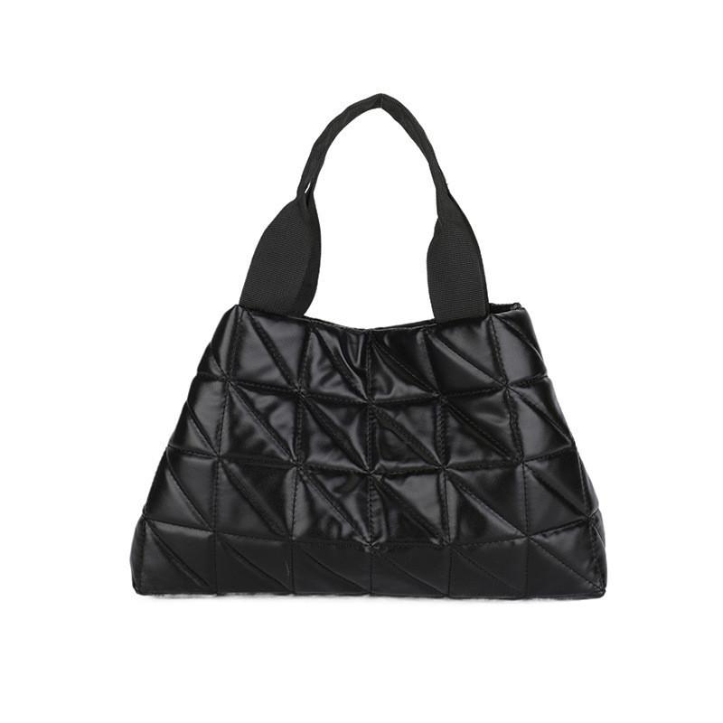 Stylish Chic Large Tote Bag For Women With Quilted Design And Pu Material In Brown And Black