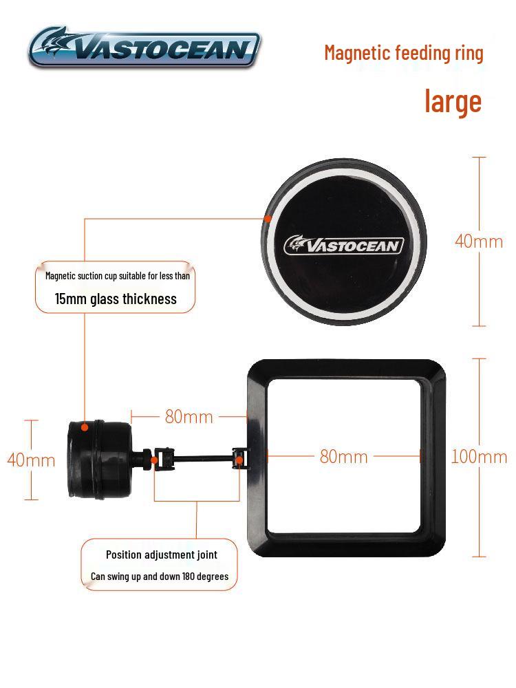 VASTOCEAN Magnetic Fish Feeding Ring for Aquariums
