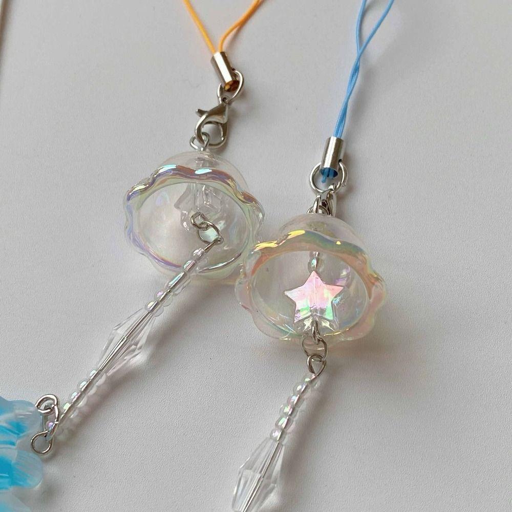 Handmade Beaded Phone Chain Strap Acrylic Material Keychain Phone Lanyard  Bag Ornament