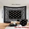 2D Vintage Paisley Bandana Backdrop Banner for Aesthetic Room Decor