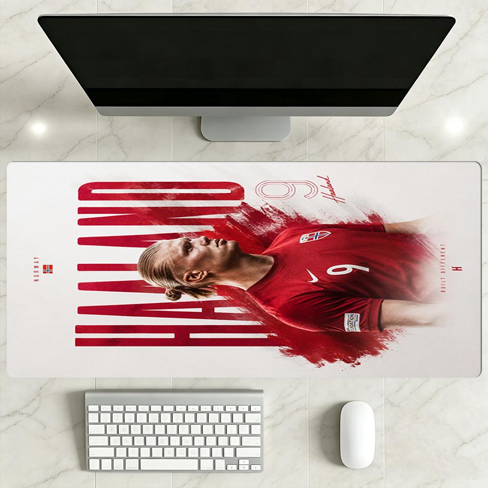 Haaland Large Mouse Pad Desk Mouse Pad Desktop Mouse Pad Non-Slip Rubber Base Gaming Accessories Ideal Gift for Gamers