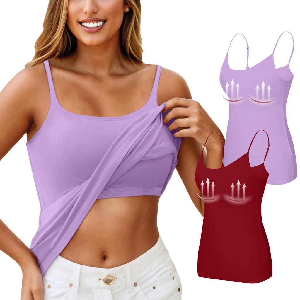 2PC Women's Camisole With Bottom And Chest Pad, Sexy Oversized Underwear With Chest Pad