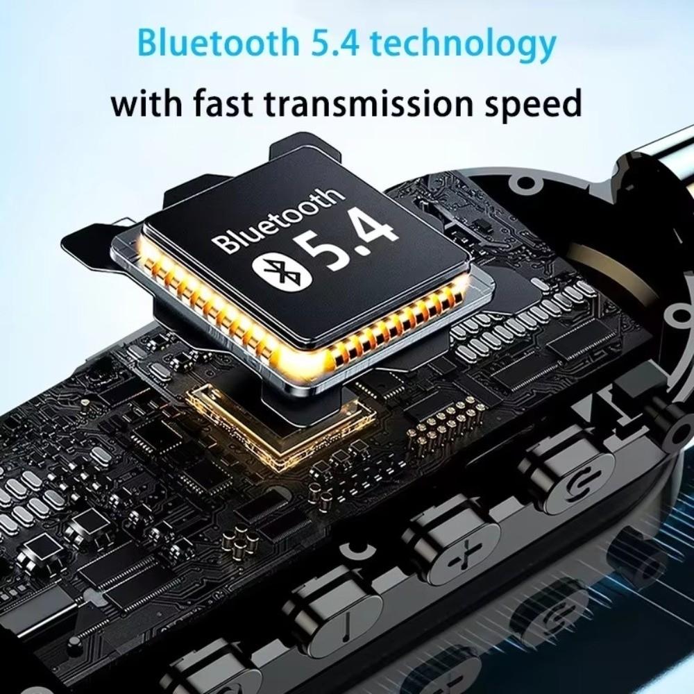 Color Screen Bluetooth 5.4 Earphone LED Display HiFi Stereo Neck-Hanging Earphone Noise Reduction HiFi Sound Wireless Headsets