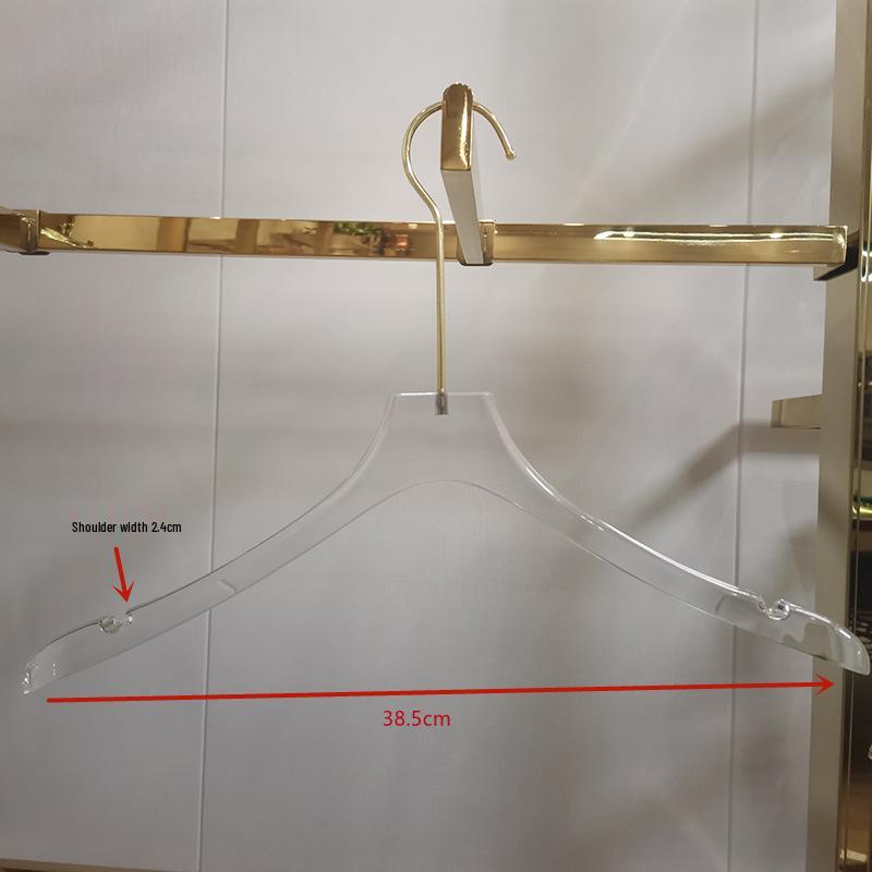 Transparent Acrylic Children's Clothes Hanger with Customizable Logo Option