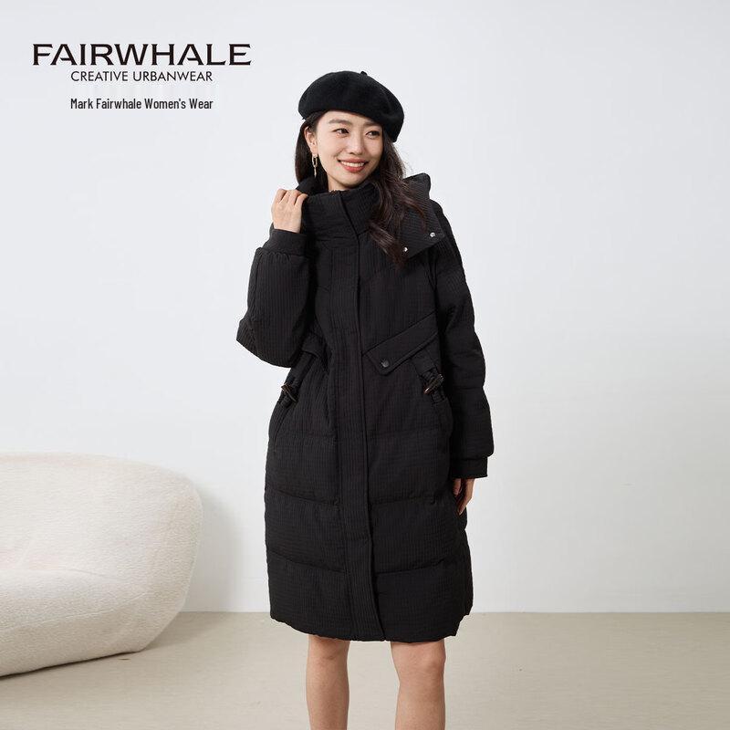 Mark Fairwhale Women's Long Grid Design Down Jacket